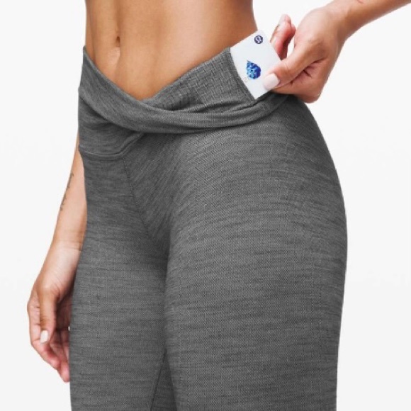 LULULEMON Athletica Align Pant II 25” Mini Heathered Herringbone Black/White - Picture 4 of 14